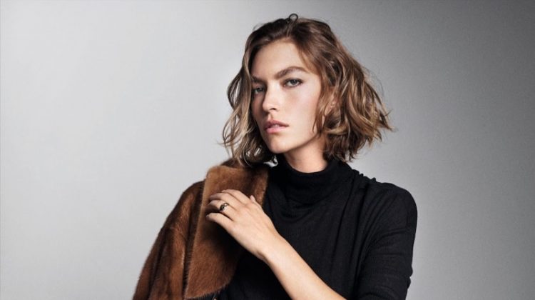 Arizona Muse Layers Up In Winter Looks for Grazia France
