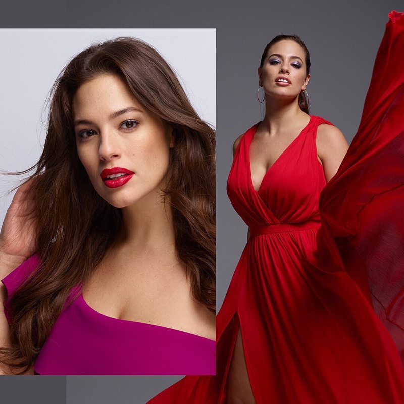 Model Ashley Graham appears in Revlon campaign