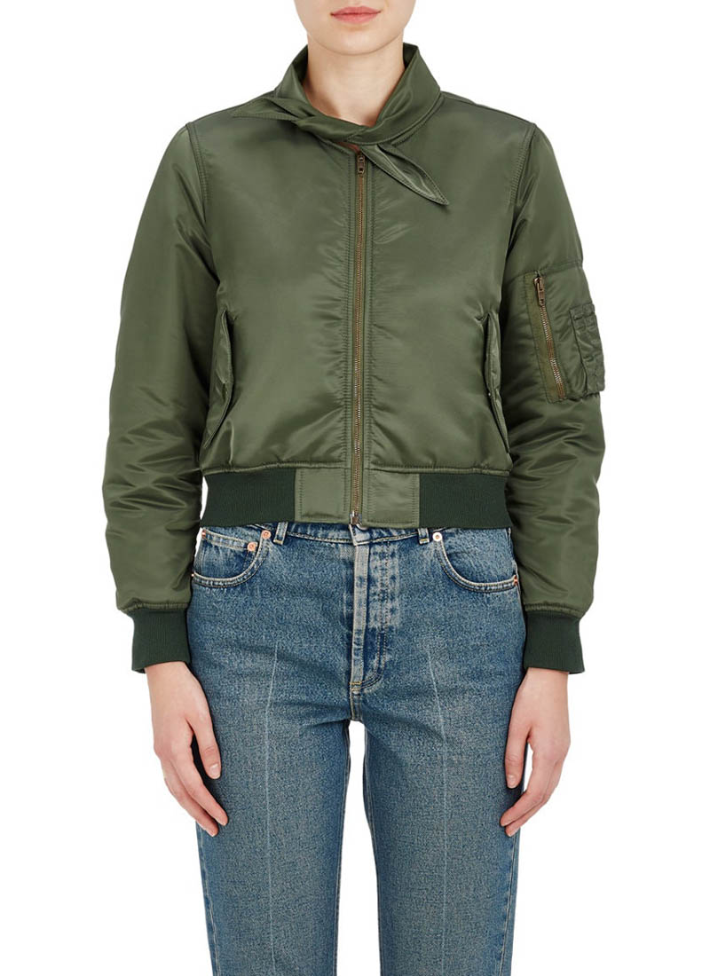 Balenciaga Scarf Neck Satin Bomber Jacket $569 (previously $1,895)