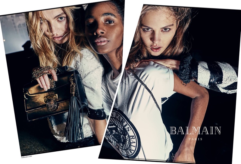 Roosmarijn De Kok, Tami Williams and Katrin Zakharova front Balmain’s spring-summer 2018 campaign