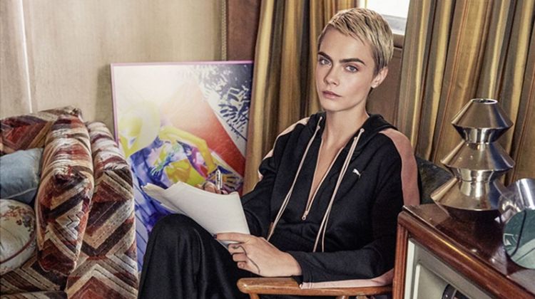 Cara Delevingne Lounges in Style for Latest PUMA Ads