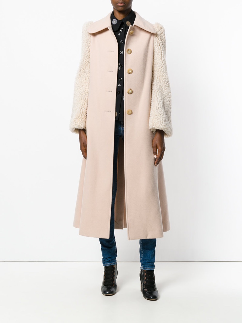 Chloé Shearling Sleeved Coat $2,098 (previously $4,195)