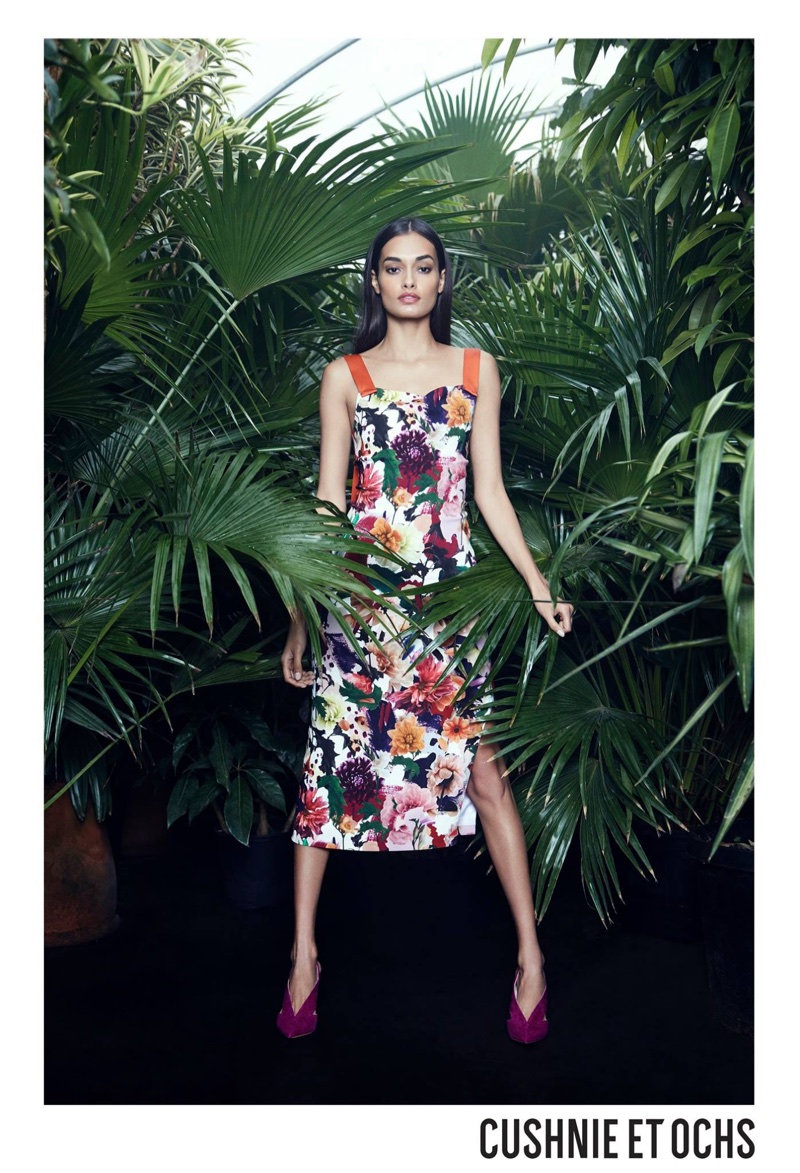 Gizele Oliveira Wears Tropical Style for Cushnie et Ochs' Spring 2018 Campaign