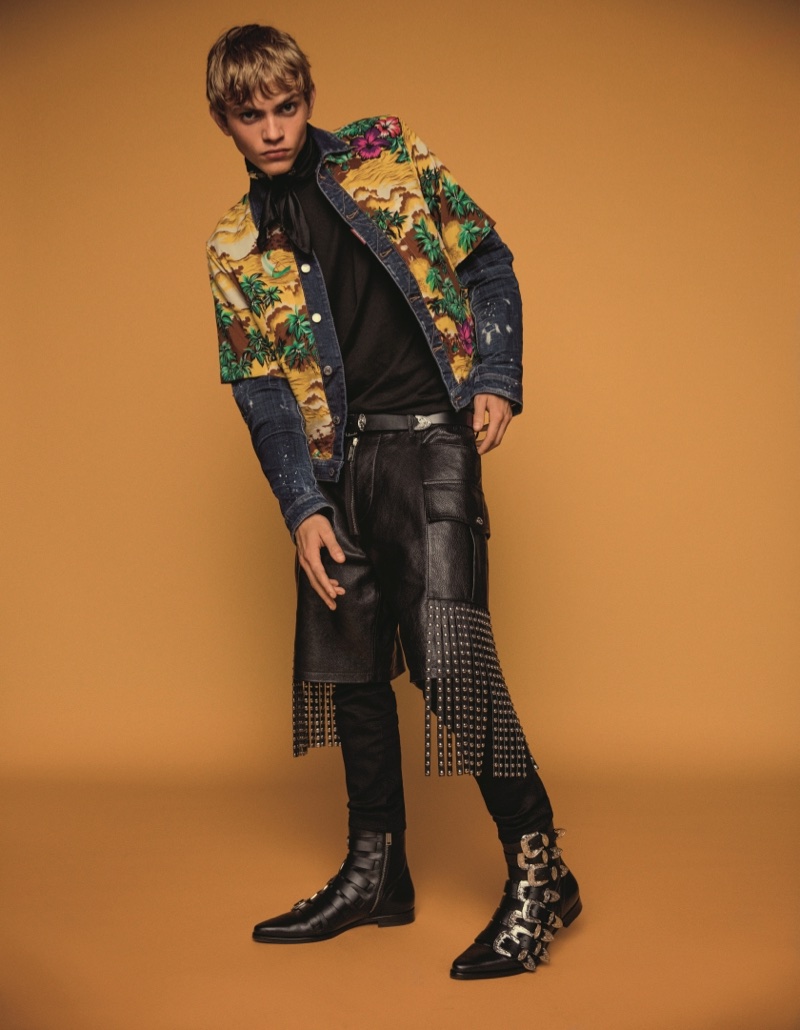 An image from DSquared2's spring 2018 advertising campaign with Jose Lucero