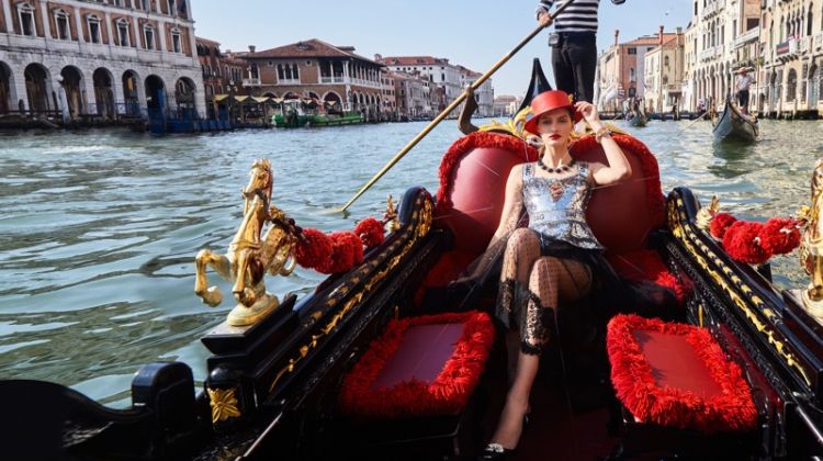 Denisa Kucik Poses in Glam Venice Styles for Glamour Mexico