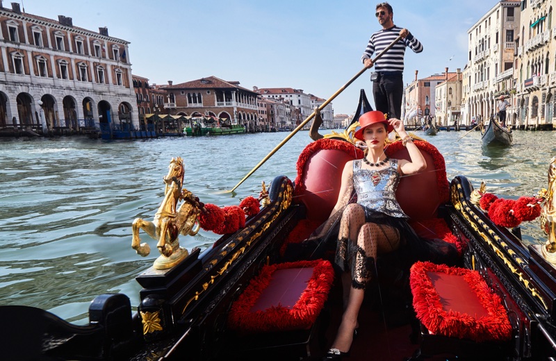 Denisa Kucik Poses in Glam Venice Styles for Glamour Mexico