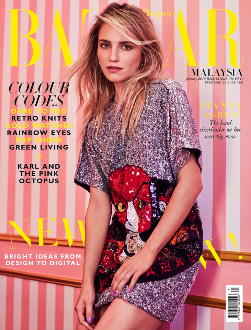 Dianna Agron on Harper's Bazaar Malaysia January 2018 Cover