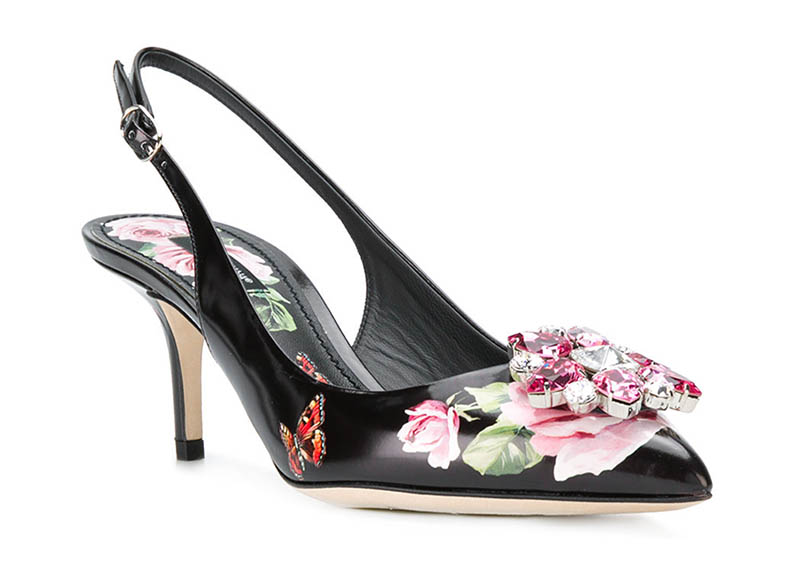 Dolce & Gabbana Belucci Rose Slingback Pumps $804