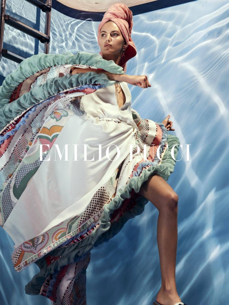 Valery Kaufman stars in Emilio Pucci's spring-summer 2018 campaign