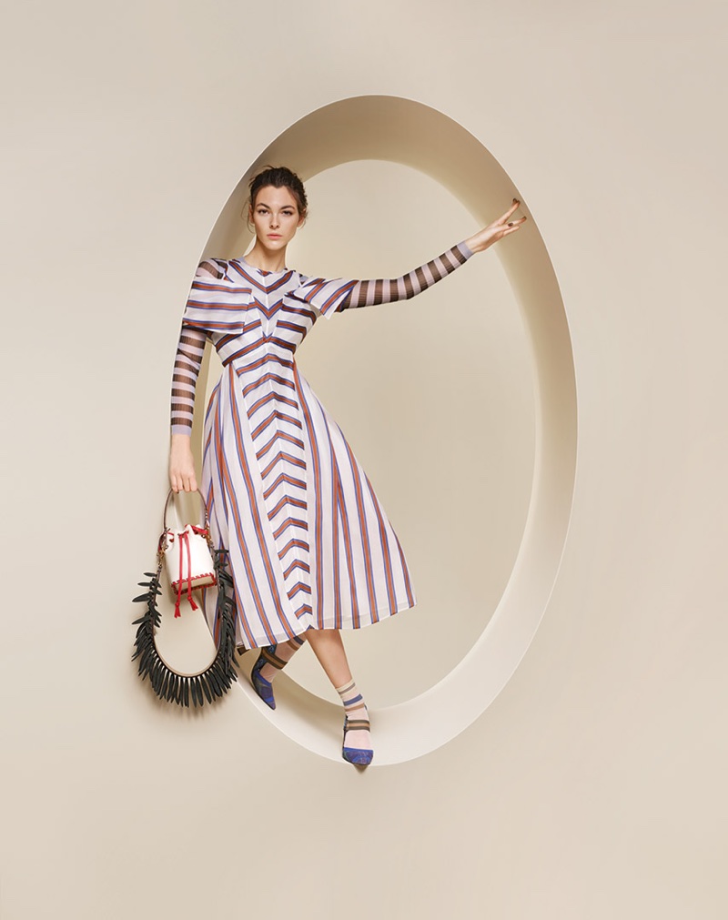 Vittoria Ceretti stars in Fendi's spring-summer 2018 campaign