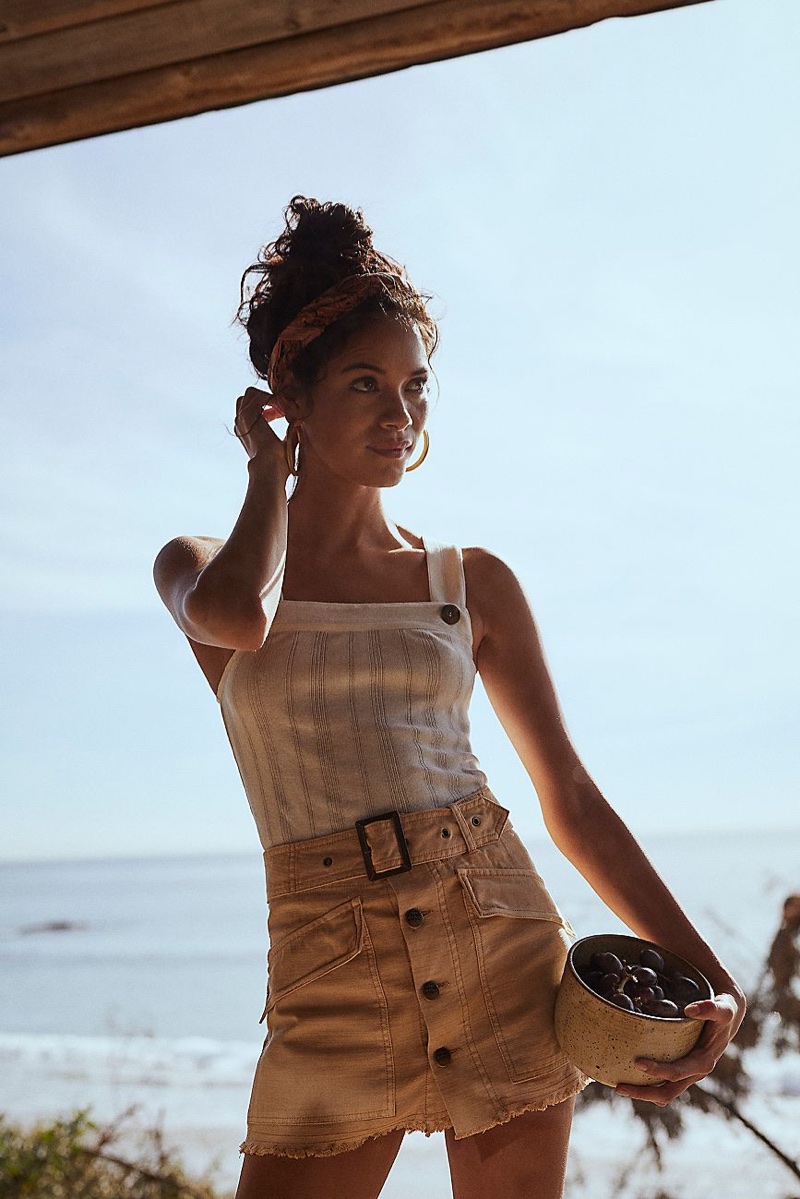 FP Beach Daisy Tank and Free People Hanging On Tight Mini Skirt