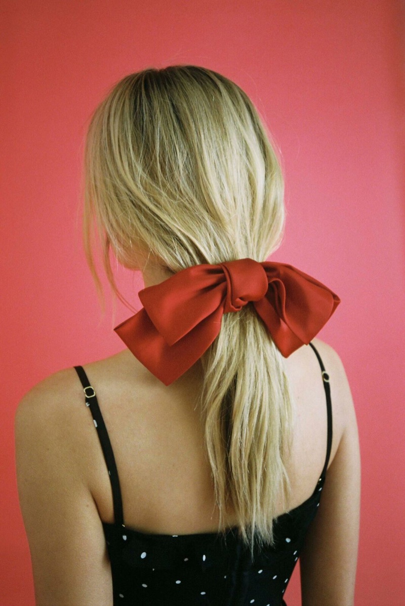 Pin & Tube Silk Bow Barrette