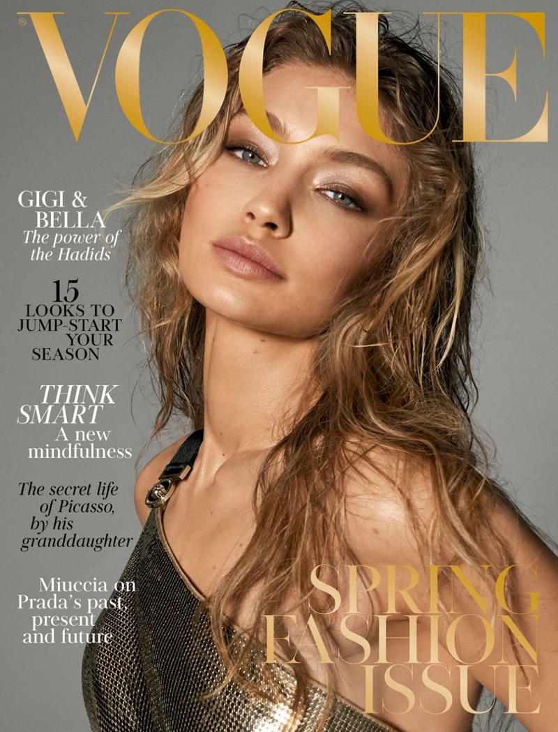 Gigi Hadid on Vogue UK March 2018 Cover