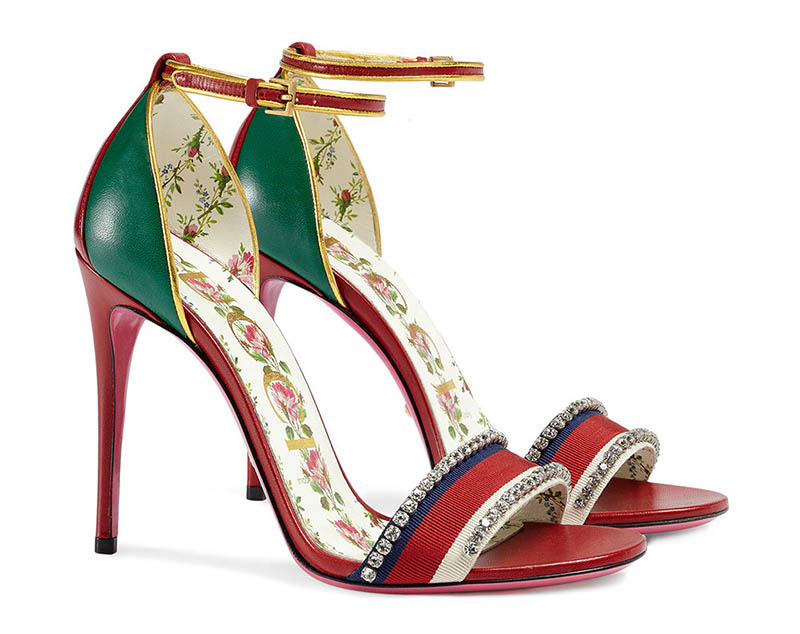 Gucci Leather Sandals with Crystals $1,250