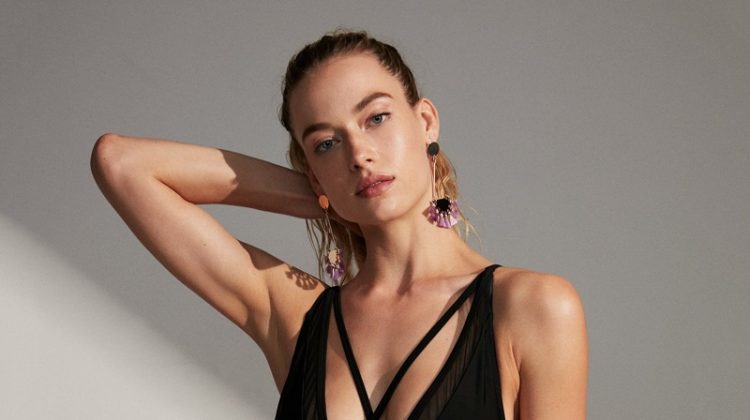 Hannah Ferguson Sizzles in Express’ Latest Swimsuit Styles