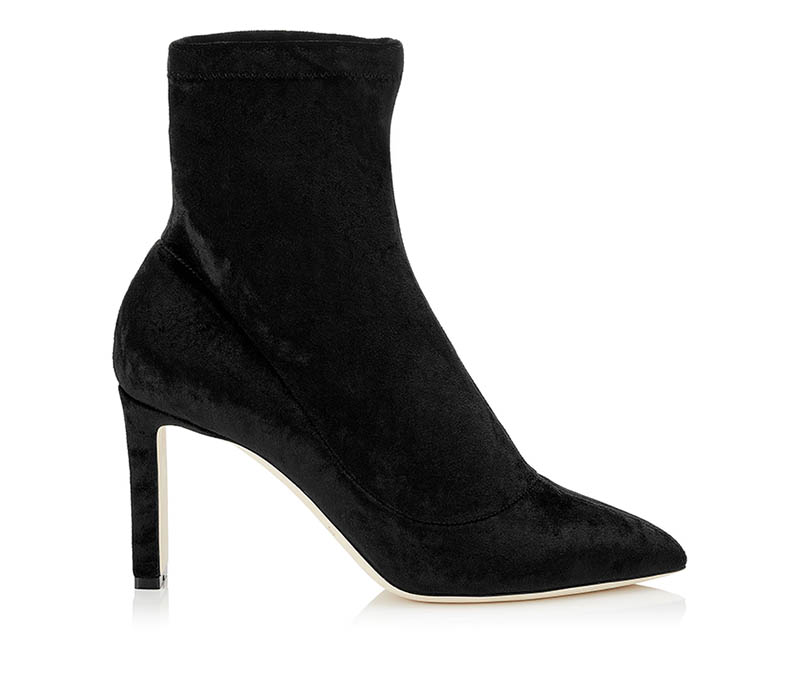 Jimmy Choo Louella 85 Crushed Stretch Velvet Boots $448 (previously $895)