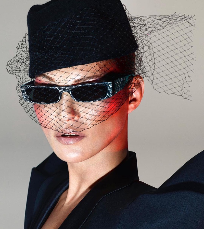 Mert & Marcus photograph Kate Moss for Alain Mikli x Alexandre Vauthier sunglasses campaign