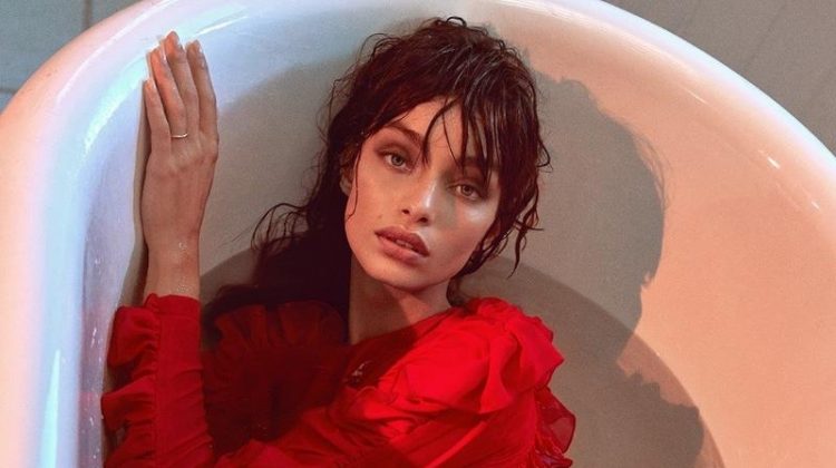 Luma Grothe Takes On Red-Hot Fashions for ELLE Serbia