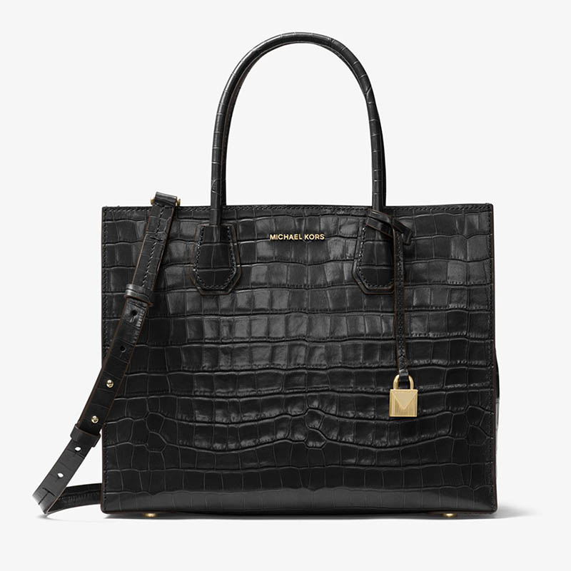 MICHAEL Michael Kors Mercer Embossed-Leather Tote Bag $214.80 (previously $358)