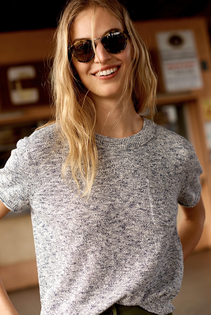 Madewell Pocket Tee Sweater and Indio Sunglasses