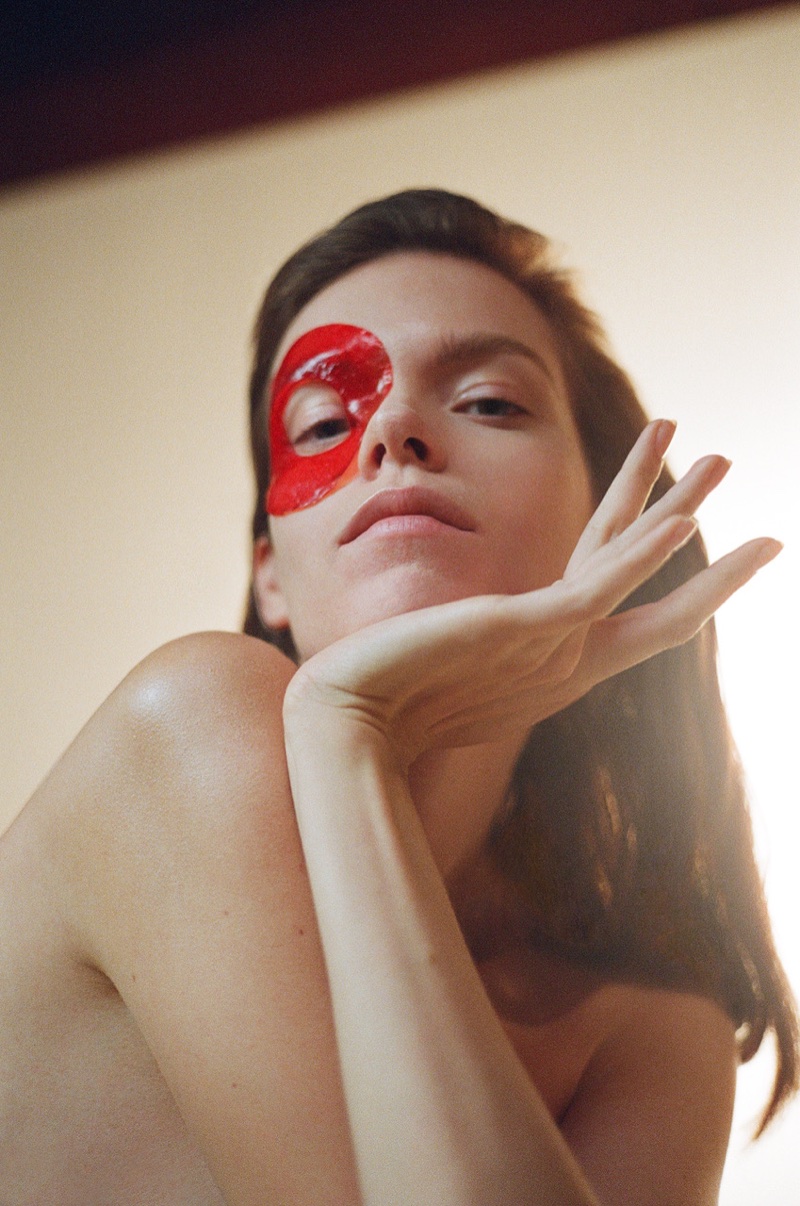 Meghan Collison Wears Bold Beauty Masks in Vogue Ukraine