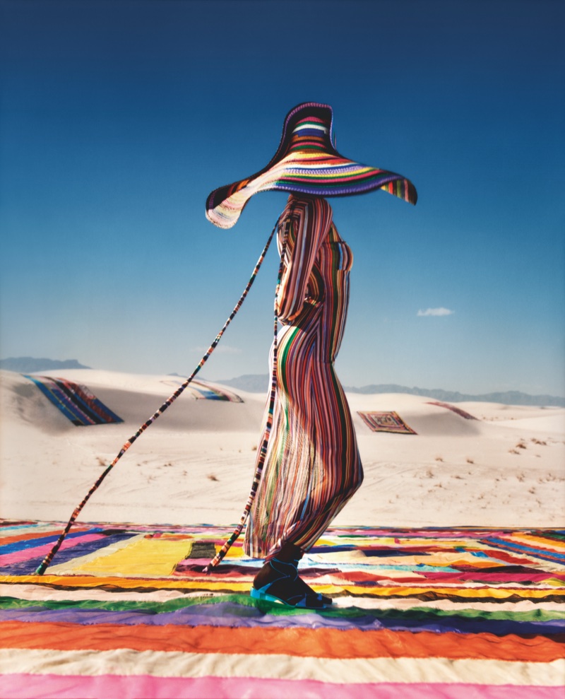 An image from Missoni's spring 2018 advertising campaign with Kendall Jenner