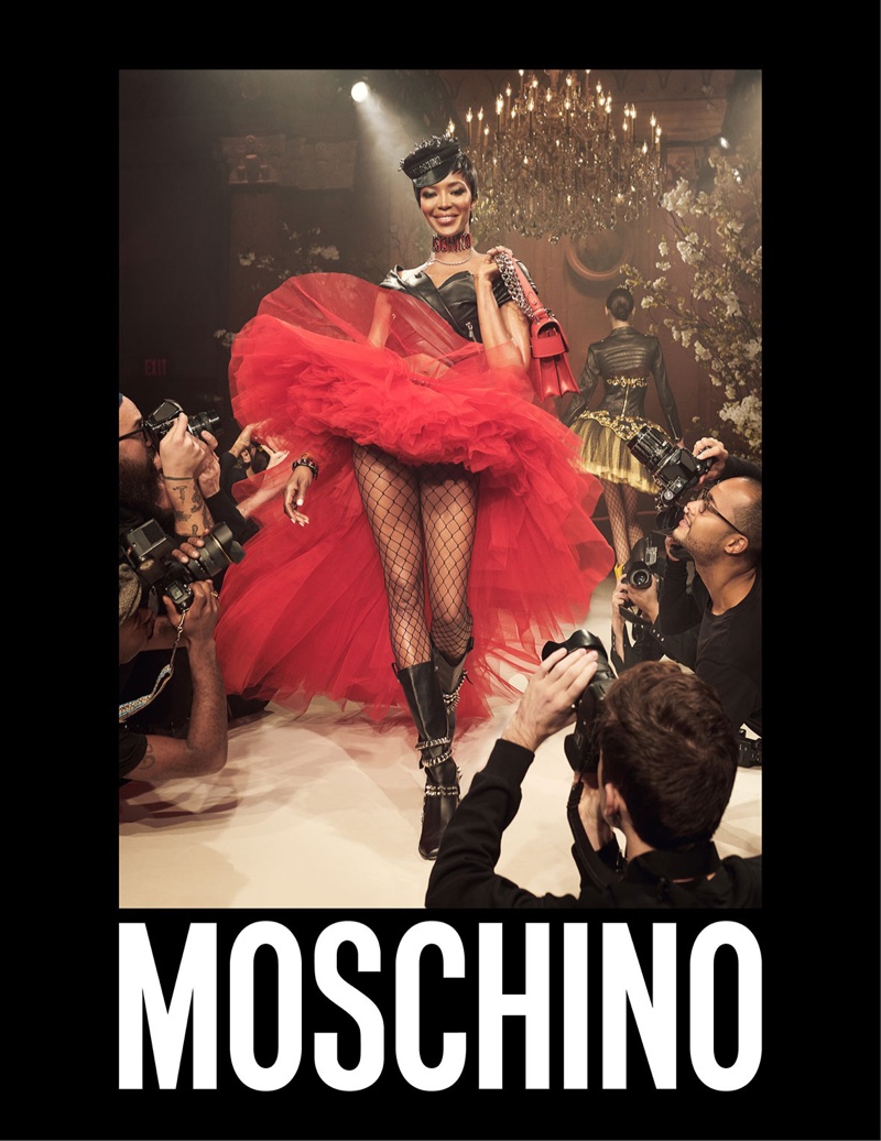 Naomi Campbell stars in Moschino's spring-summer 2018 campaign