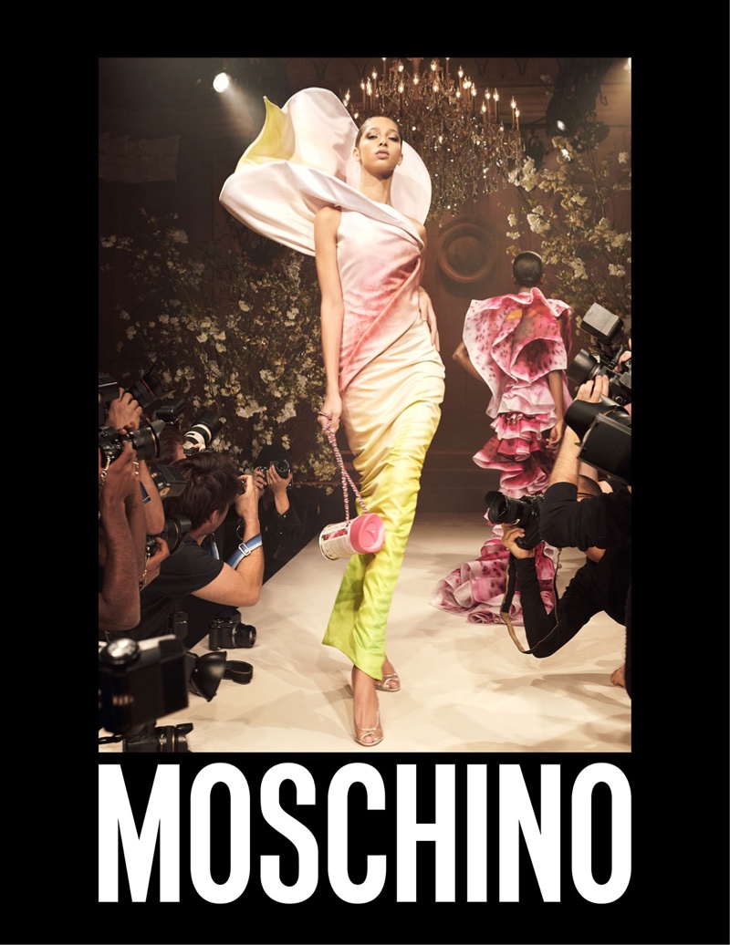 Yasmin Wijnaldum appears in Moschino's spring-summer 2018 campaign