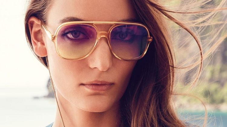 Chloe Oversized Plastic Square Pilot Sunglasses