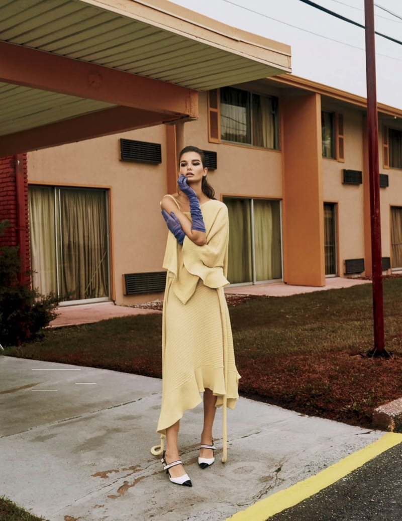 Ophelie Guillermand Poses in Pastel Fashions for Vogue Mexico