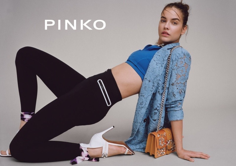 Striking a pose, Barbara Palvin appears in Pinko’s spring-summer 2018 campaign