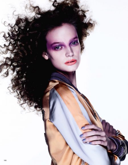 Ine Neefs Models Purple Beauty Looks in Vogue Japan Ine Neefs Models Purple Beauty Looks in Vogue Japan