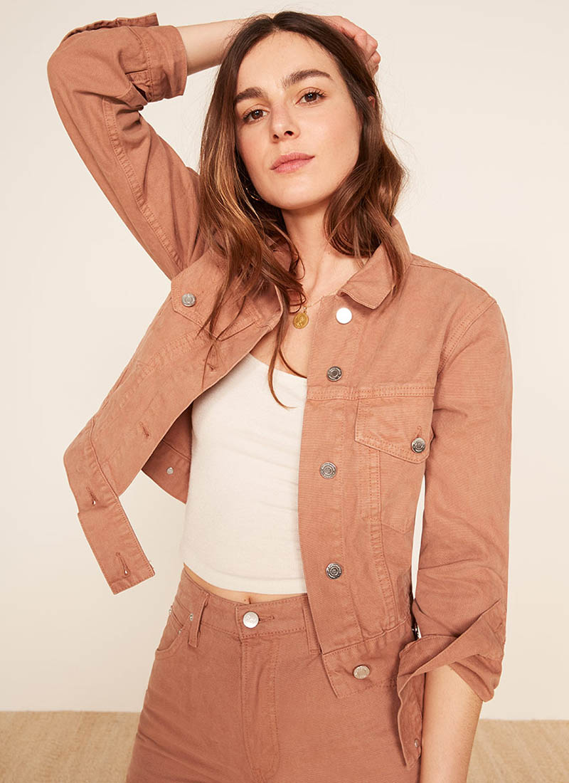 Reformation Ford Jacket in Nutmeg $118