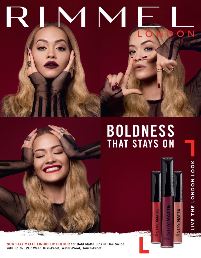 Rita Ora stars in Rimmel London's Stay Matte Liquid Lipstick campaign