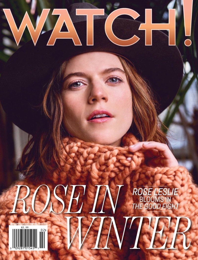 Rose Leslie on Watch! Magazine January-February 2018 Cover