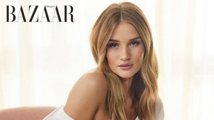 Rosie Huntington-Whiteley Models Chic Styles for Harper’s Bazaar UK