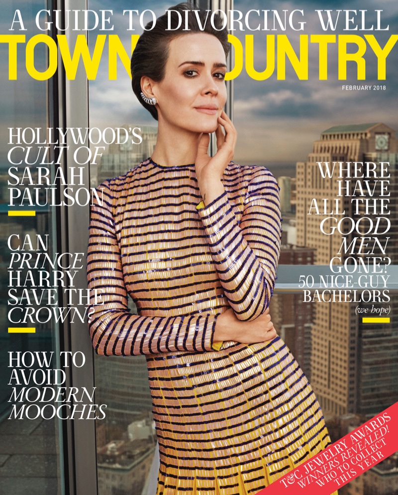 Sarah Paulson on Town & Country February 2018 Cover