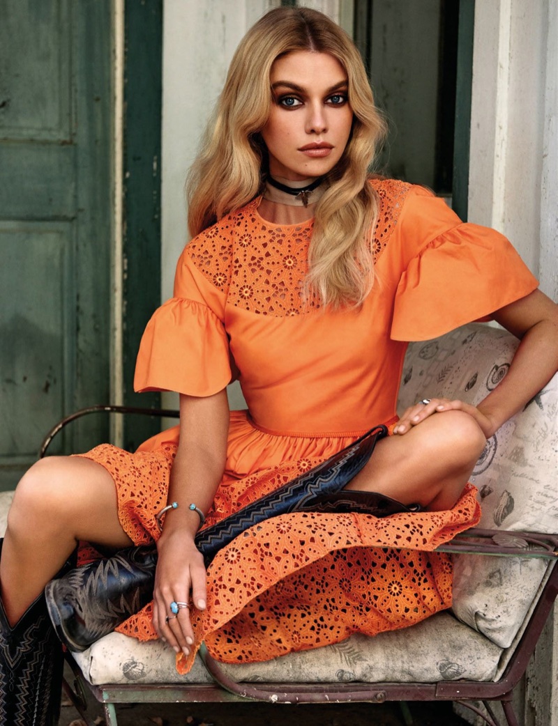 Stella Maxwell Models Modern Western Style in Vogue Thailand