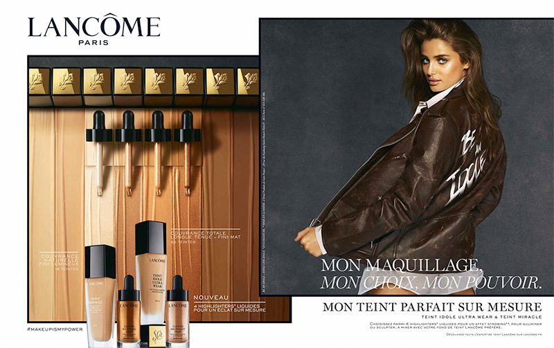 Taylor Hill appears in new Lancome makeup advertisement