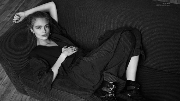 Anna Mila Guyenz Poses in Boyish Styles for ELLE Australia