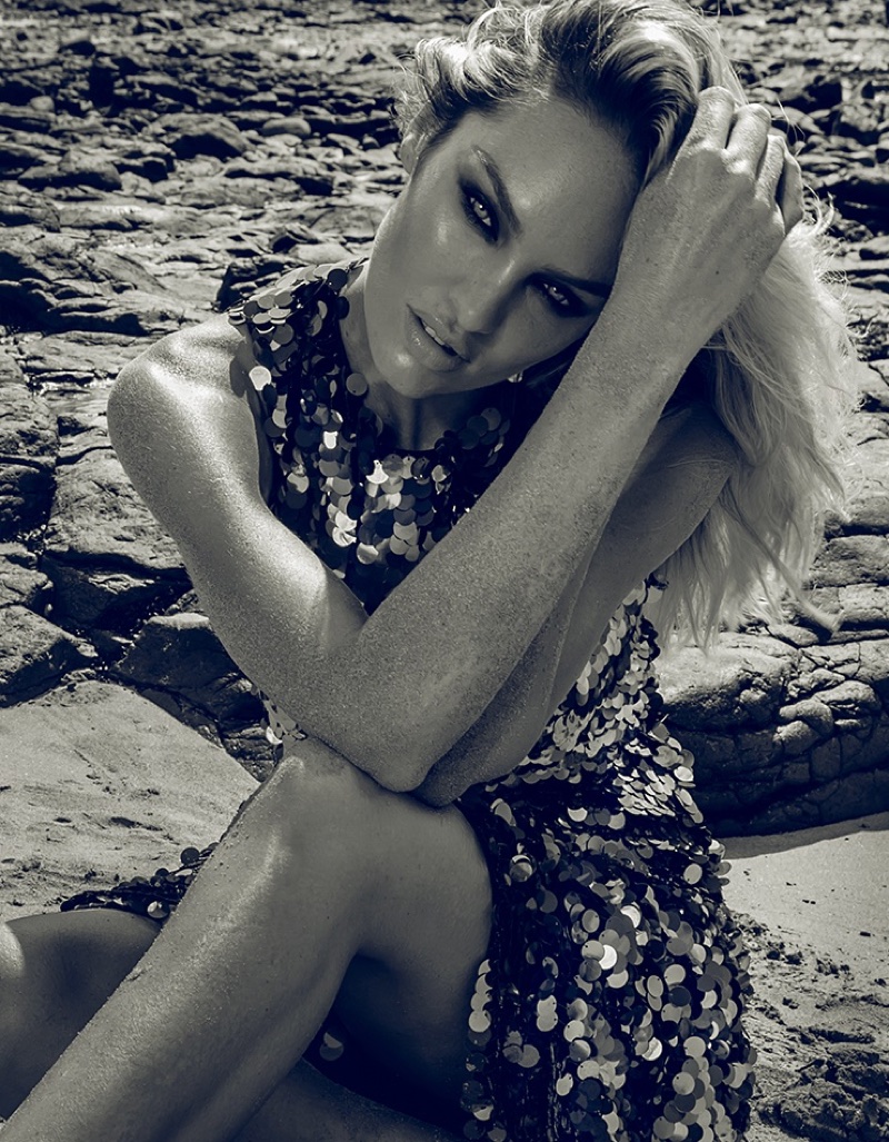 Candice Swanepoel Dazzles On the Beach for DQKER Nation