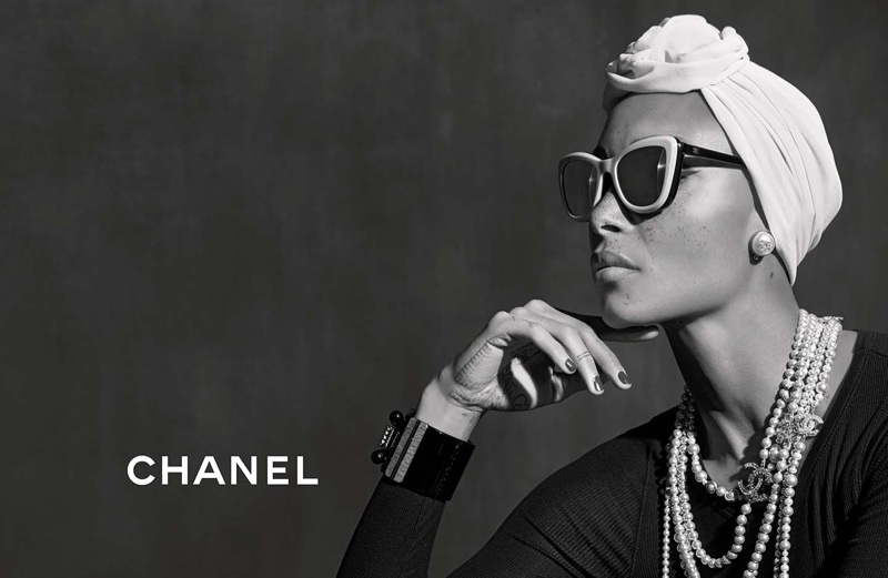 Adwoa Aboah stars in Chanel Eyewear's spring-summer 2018 campaign