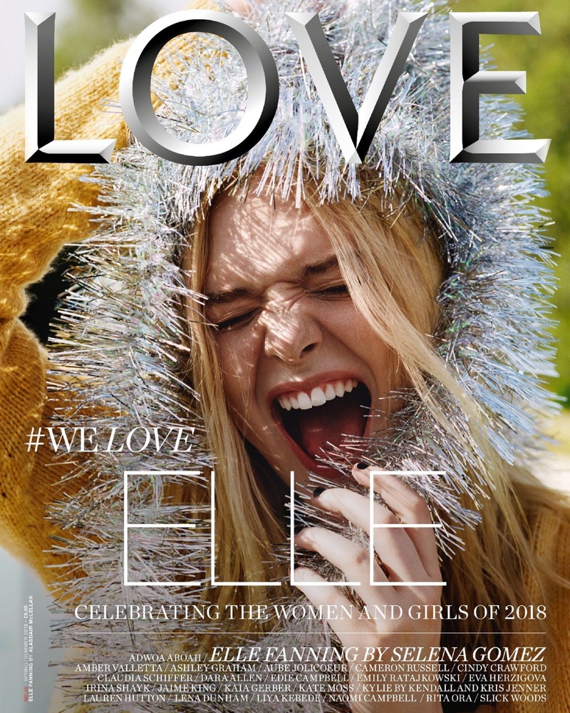 Elle Fanning on LOVE Spring-Summer 2018 Cover