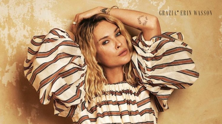 Erin Wasson Poses in Romantic Dresses for Grazia Italy