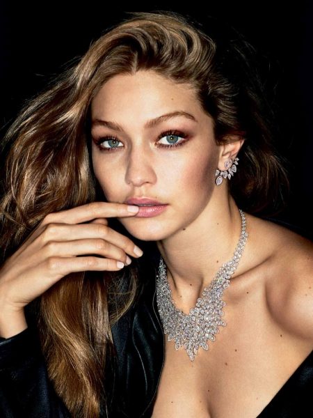 Gigi Hadid Dazzles in Diamonds for Messika Jewelry Gigi Hadid wears glittering gems in Messika Jewelry campaign