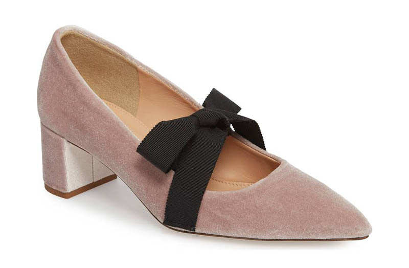 J. Crew Elwood Velvet Bow Pump $118.80 (previously $198)