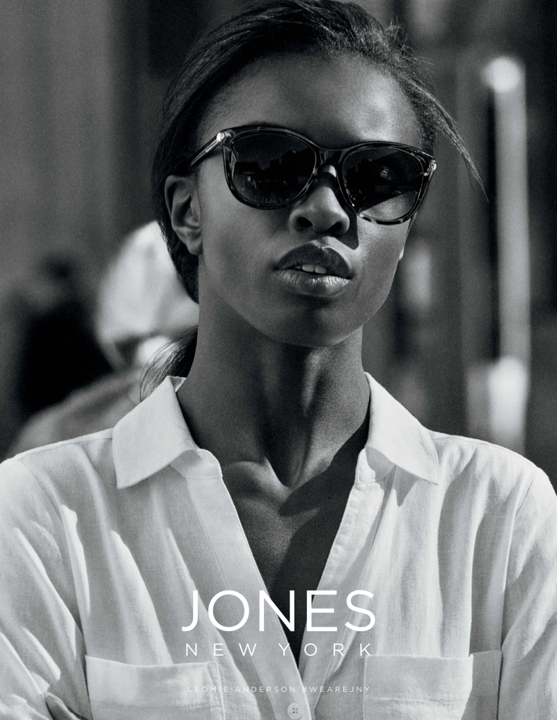 Leomie Anderson wears chic shades in Jones New York's spring-summer 2018 campaign