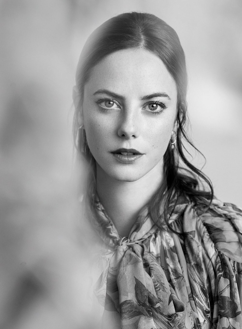 Photographed in black and white, Kaya Scodelario looks ready for her closeup