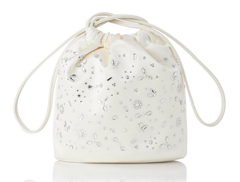 L.K. Bennett x Jenny Packham Brigitte Satin Pouch $295