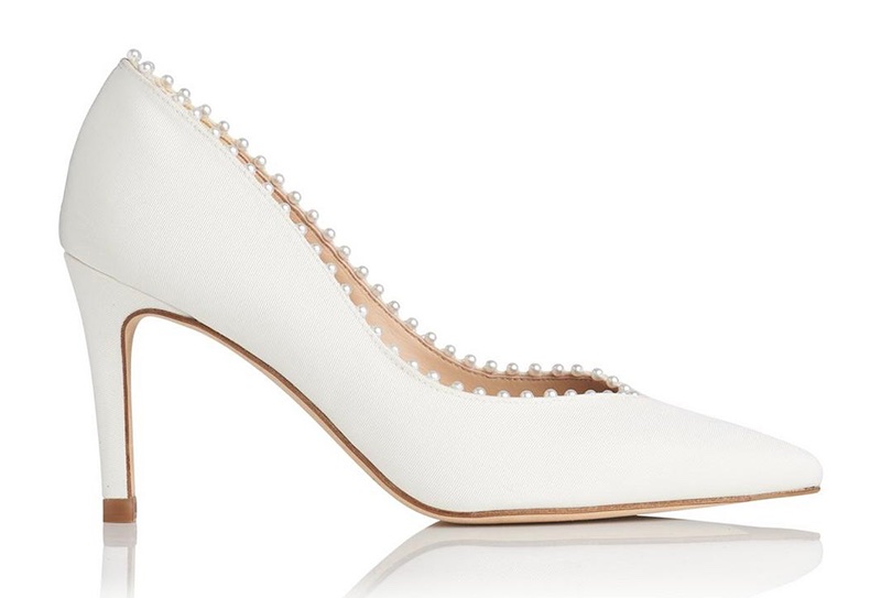 L.K. Bennett x Jenny Packham Fifi Ivory Embellished Heel $395